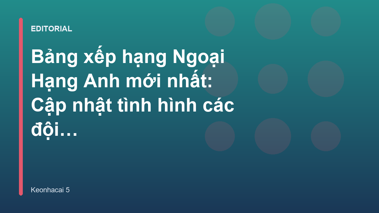 Bảng xếp hạng bóng đá Ngoại Hạng Anh